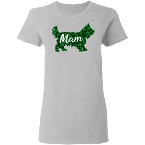 St Patrick Day Shamrock Yorkshire Dog Outfit Mam Irish T-Shirt, Hoodie, Long Sleeve