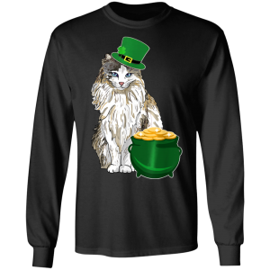 Lucky Ragdoll Cat St Patricks Day T-Shirt, Long Sleeve, Hoodie
