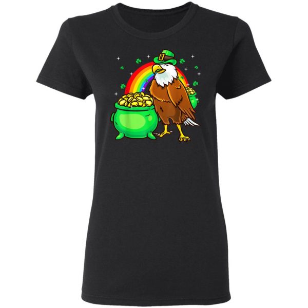 American Bald Eagle Leprechaun St Patricks Day T-Shirt, Long Sleeve