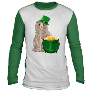 Lucky Scottish Fold St Patricks Day T-Shirt, Long Sleeve, Hoodie