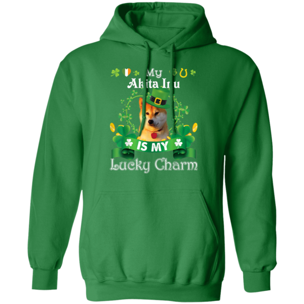 My Akita Inu Dog Is Lucky Charm Leprechaun St Patrick Day T-Shirt, Long Sleeve, Hoodie