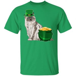 Lucky Birman Cat St Patricks Day T-Shirt, Long Sleeve, Hoodie