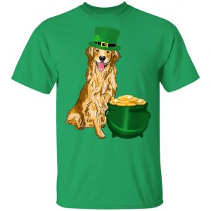 Lucky Golden Dog St Patricks Day T-Shirt, Long Sleeve, Hoodie