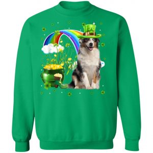 Australian Shepherd St Patricks Day Irish Shamrock Dog T-Shirt, Long Sleeve, Tank Top