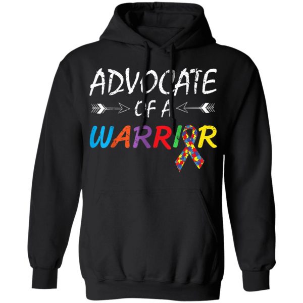 Advocate Of A Warrior Autism Awareness Puzzle Piece Ribbon T-Shirt, Long Sleeve, Hoodie