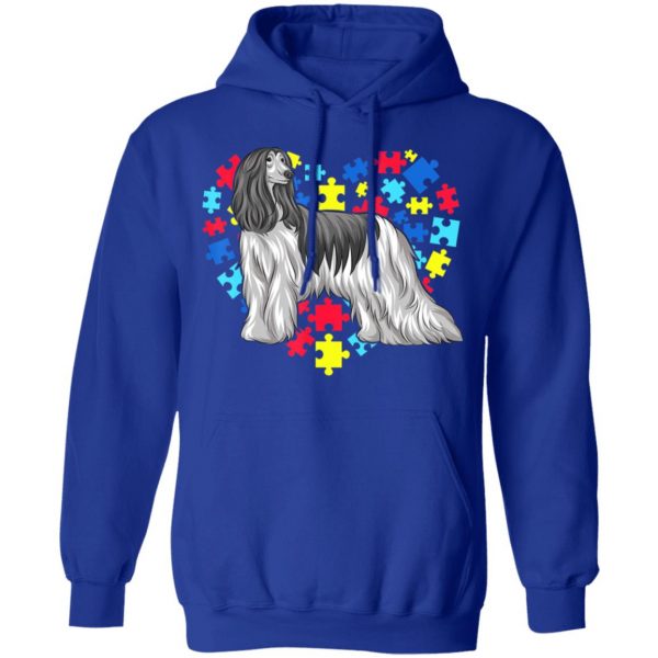 Autism Awareness Afghan Hound Dog Heart T-Shirt, Long Sleeve, Hoodie