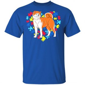 Autism Awareness akita Dog Heart T-Shirt, Long Sleeve, Hoodie
