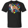 Autism Awareness Australian Shepherd Dog Heart T-Shirt, Long Sleeve, Hoodie