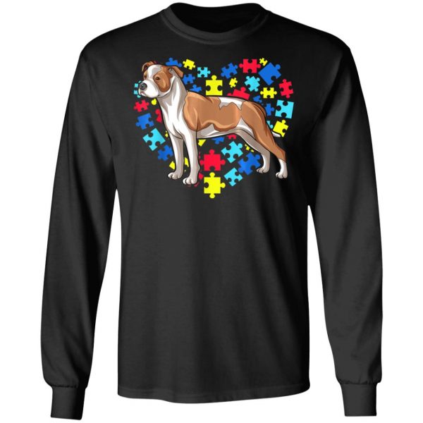 Autism Awareness American Staffordshire Terrier Dog Heart T-Shirt, Long Sleeve, Hoodie