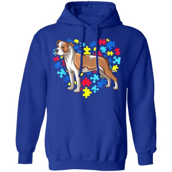 Autism Awareness American Staffordshire Terrier Dog Heart T-Shirt, Long Sleeve, Hoodie