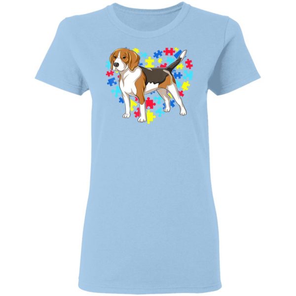 Autism Awareness Beagle Dog Heart T-Shirt, Long Sleeve, Hoodie