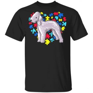 Autism Awareness Bedlington Terrier Dog Heart T-Shirt, Long Sleeve, Hoodie
