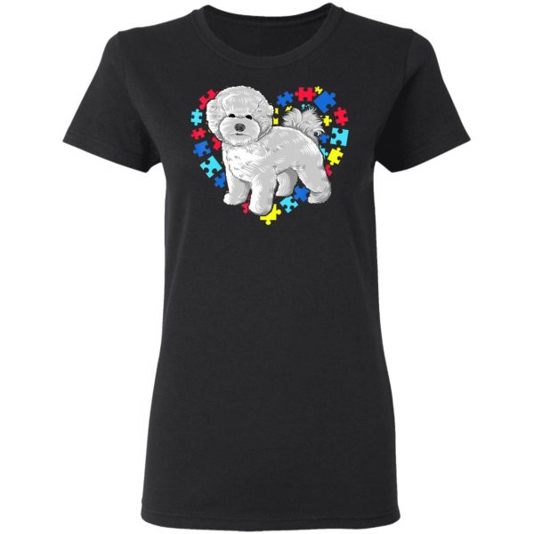Autism Awareness bichon frise Dog Heart T-Shirt, Long Sleeve, Hoodie