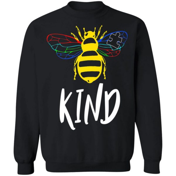 Autism Awareness Bee Kind Gift Design For Autistic Support T-Shirt, Long Sleeve, Hoodie