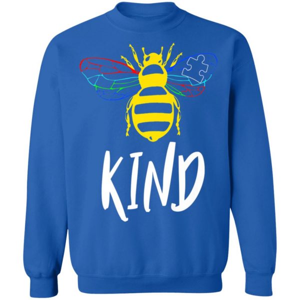 Autism Awareness Bee Kind Gift Design For Autistic Support T-Shirt, Long Sleeve, Hoodie