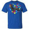 Autism Awareness Dobermann Dog Heart T-Shirt, Long Sleeve, Hoodie