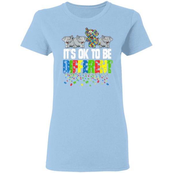 Autism Awareness Day Elephant Gift, Its Ok To Be Different T-Shirt, Long Sleeve, Hoodie