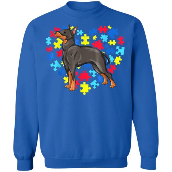 Autism Awareness Manchester Terrier Dog Heart T-Shirt, Long Sleeve, Hoodie
