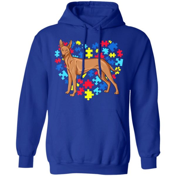 Autism Awareness Pharaoh Hound Dog Heart T-Shirt, Long Sleeve, Hoodie