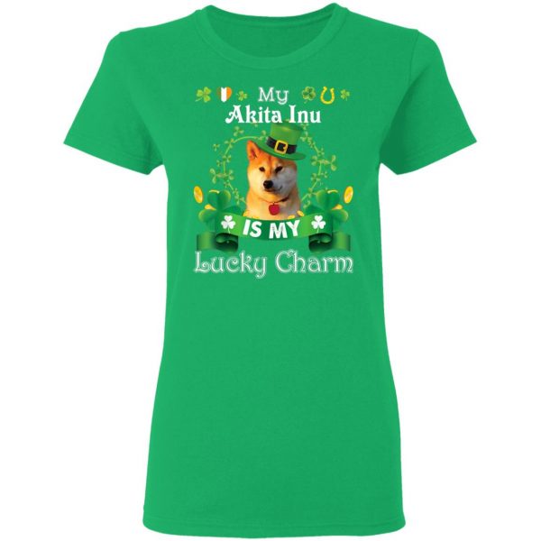 My Akita Inu Dog Is Lucky Charm Leprechaun St Patrick Day T-Shirt, Long Sleeve, Hoodie