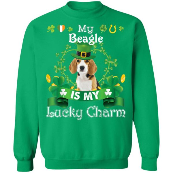 My Beagle Dog Is Lucky Charm Leprechaun St Patrick Day T-Shirt, Long Sleeve, Hoodie