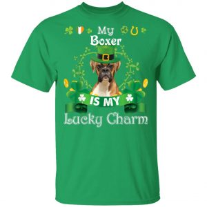 My Boxer Dog Is Lucky Charm Leprechaun St Patrick Day T-Shirt, Long Sleeve, Hoodie