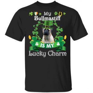 My Bullmastiff Dog Is Lucky Charm Leprechaun St Patrick Day T-Shirt, Long Sleeve, Hoodie