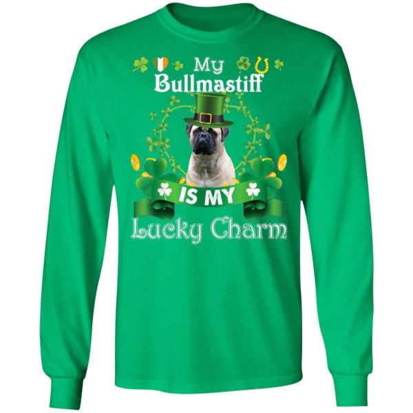 My Bullmastiff Dog Is Lucky Charm Leprechaun St Patrick Day T-Shirt, Long Sleeve, Hoodie