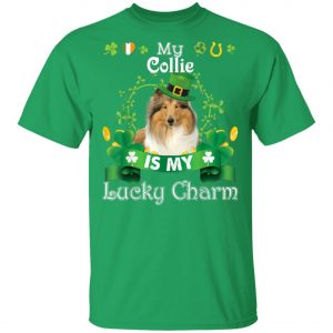 My Collie Dog Is Lucky Charm Leprechaun St Patrick Day T-Shirt, Long Sleeve, Hoodie