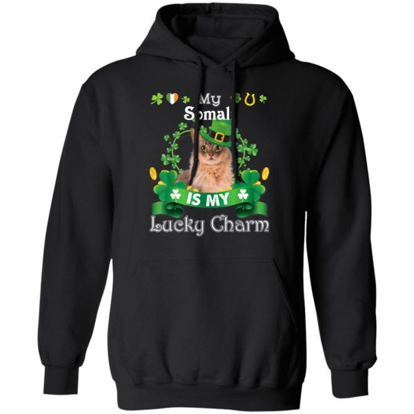 My Somali Cat Is Lucky Charm Leprechaun St Patrick Day T-Shirt, Long Sleeve, Hoodie