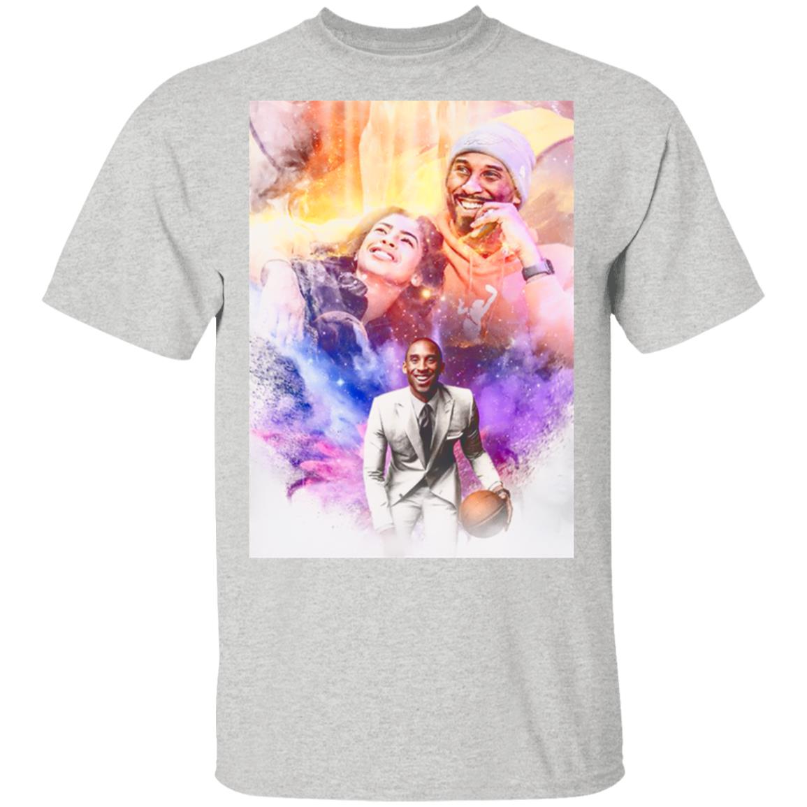 Kobe Bryant and Gianna Tribute T-shirt ajusté, Long Sleeve