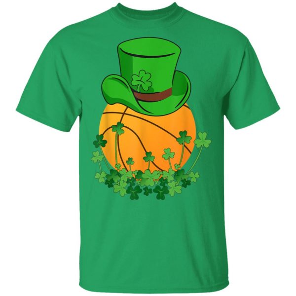Basketball Shamrock Ball Sports St. Patricks Day Irish T-Shirt, Long Sleeve, Tank Top