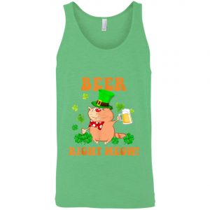 Beer Right Meow Cute Cat Drinking St. Patricks Day T-Shirt, Long Sleeve, Tank Top