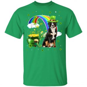 Bernese Mountain St Patricks Day Irish Shamrock Dog T-Shirt, Long Sleeve, Tank Top