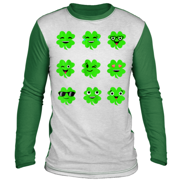 St Patricks Day Irish Emoji Shamrock Boys Shirt, Hoodie, Long Sleeve