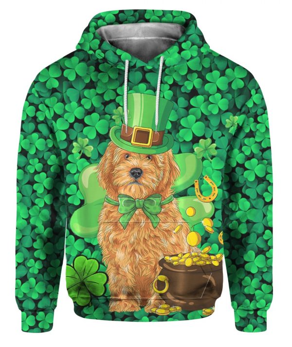 Goldendoodle St Patricks Day Irish Dog 3D Print Shirt, Long Sleeve, Hoodie