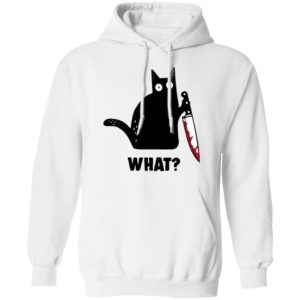 Cat What Murderous Black Cat With Knife Shirt