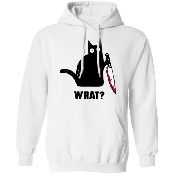 Cat What Murderous Black Cat With Knife Shirt