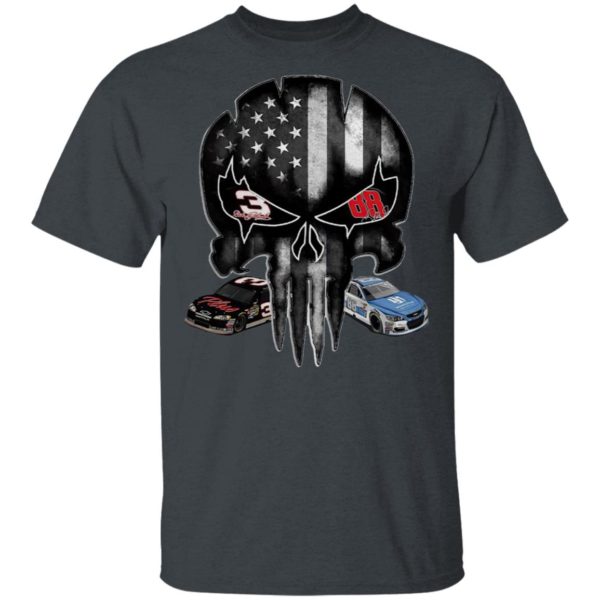 Austin Dillon And Alex Bowman Signature Punisher American Flag Shirt