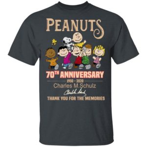 Peanuts 70th Anniversary 1950-2020 Charles MSchulz Signature Shirt