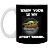 Baby Yoda Is My Spirit Animal Coffe Mug, Necklace