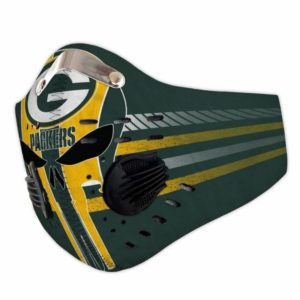 Green bay packers punisher skull Face Mask Filter PM2.5