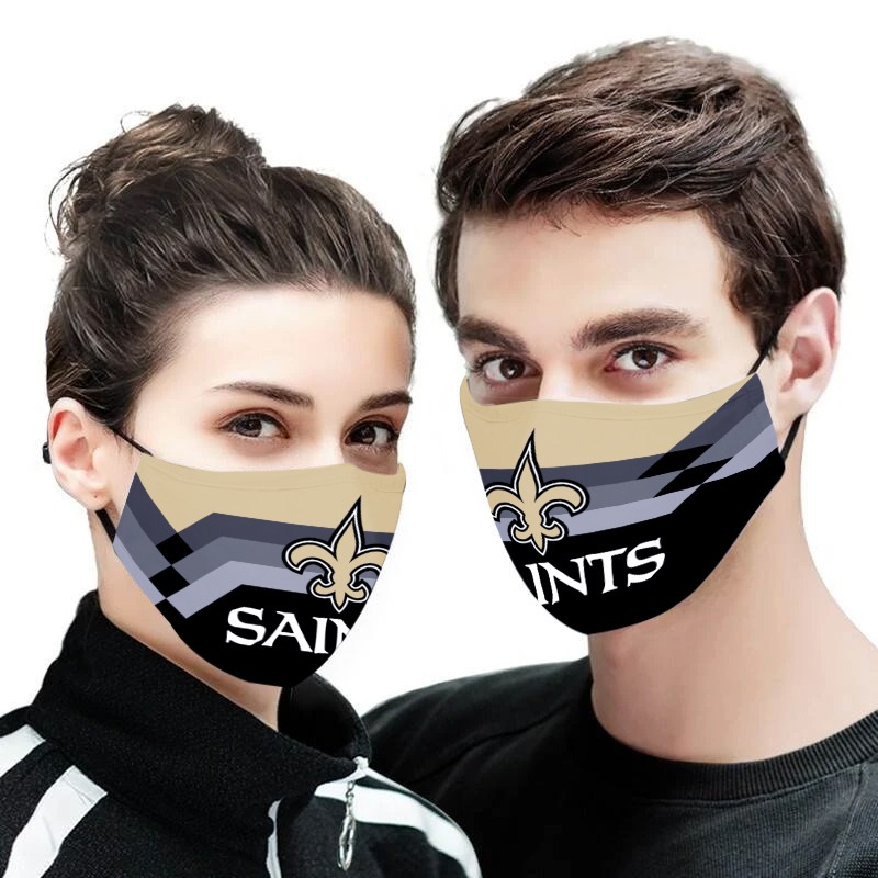 New Orleans Saints Cloth Face Maks 3D One Size