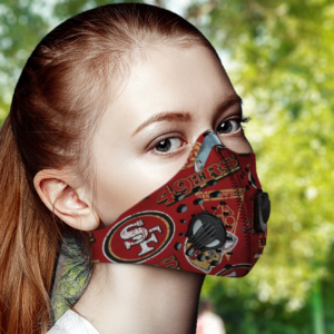 San Francisco 49ers Face Mask with Filter Activated Carbon PM 2.5