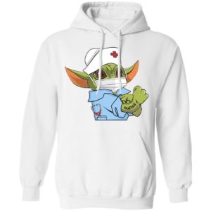 Baby Yoda Wearing Scrub Nurse Strong Shirt