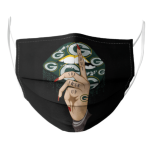 Shut The Fuck Up Fingers Tattoo Glossy Lips Green Bay Packers Face Mask