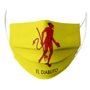 Loteria El Diablita Card Art Face Mask