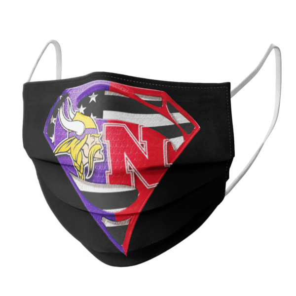 Vikings Minnesota and Nebraska Cornhuskers Superman Face Mask