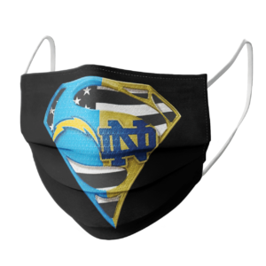 Los Angeles Chargers and Notre Dame Superman Face Mask