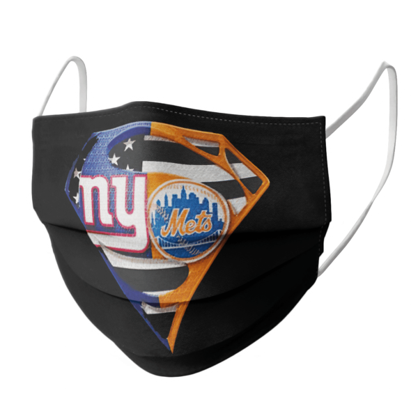 New York Giants and New York Mets Superman Face Mask